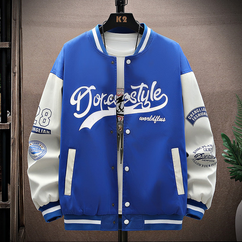 American Casual Men's Clothing Clothes Spring And Autumn Hong Kong Style Ins Men's Jacket Coat