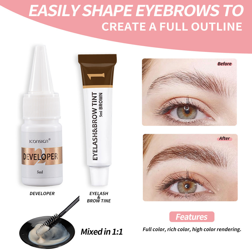 Kit 2-en-1 Rehaussement & Teinture ICONSIGN – Cils & Sourcils Sublimés