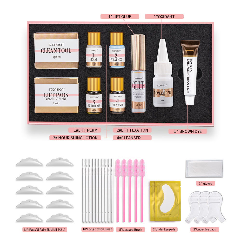 Kit 2-en-1 Rehaussement & Teinture ICONSIGN – Cils & Sourcils Sublimés