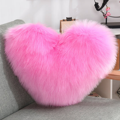 Coussin Cœur Doux ✨ Peluche Moelleuse & Élégance Cocooning ❤️