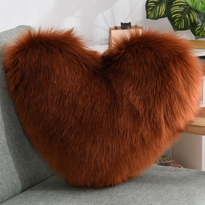 Coussin Cœur Doux ✨ Peluche Moelleuse & Élégance Cocooning ❤️