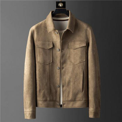 Coat Autumn Men's Spring High-grade Texture Light Luxury New Korean Style Jacket Men's Lapel Casual All-matching Work Clothes