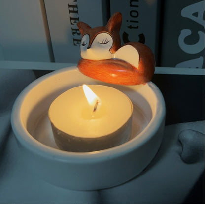 Porte-Bougie en Résine ✨  Chat Mignon & Décoration Élégante 🕯️