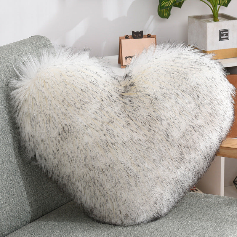 Coussin Cœur Doux ✨ Peluche Moelleuse & Élégance Cocooning ❤️