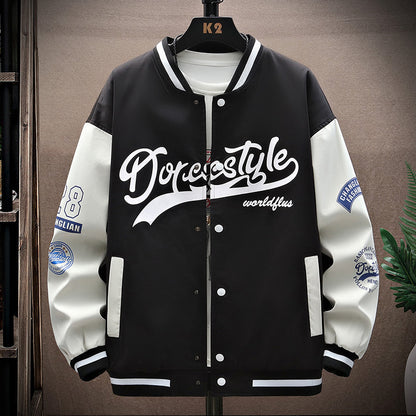 American Casual Men's Clothing Clothes Spring And Autumn Hong Kong Style Ins Men's Jacket Coat