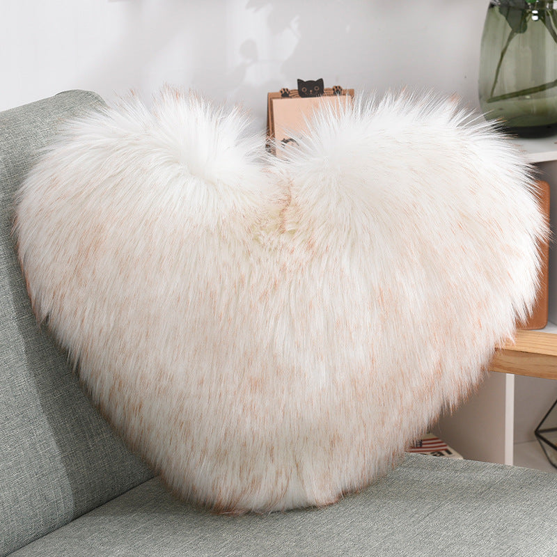 Coussin Cœur Doux ✨ Peluche Moelleuse & Élégance Cocooning ❤️