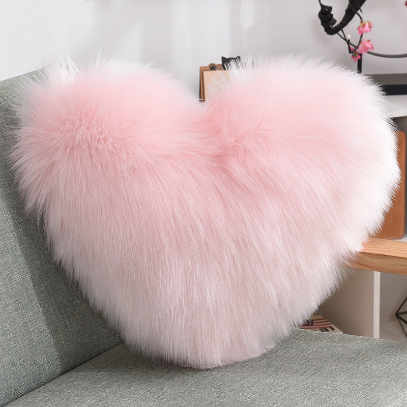 Coussin Cœur Doux ✨ Peluche Moelleuse & Élégance Cocooning ❤️