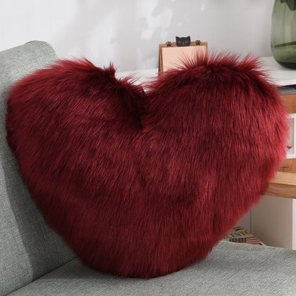 Coussin Cœur Doux ✨ Peluche Moelleuse & Élégance Cocooning ❤️