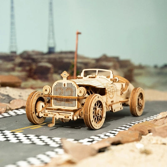 Puzzle 3D en Bois - Voiture de Course à Assembler