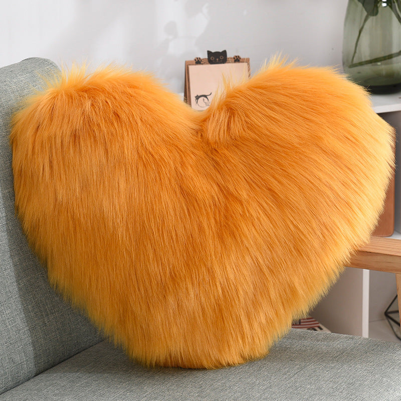 Coussin Cœur Doux ✨ Peluche Moelleuse & Élégance Cocooning ❤️