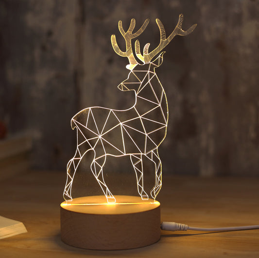 Lampe Veilleuse 3D Élégante – Lumière Douce et Design Moderne pour Décoration d'Intérieur