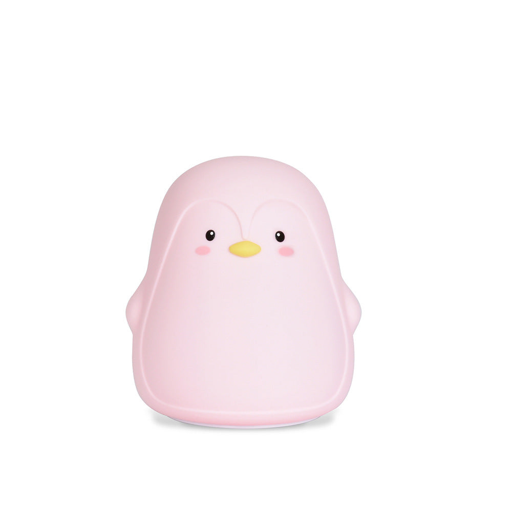 Veilleuse LED pingouin tactile et rechargeable – Lampe en silicone doux idéale pour une chambre d’enfant et une ambiance apaisante.